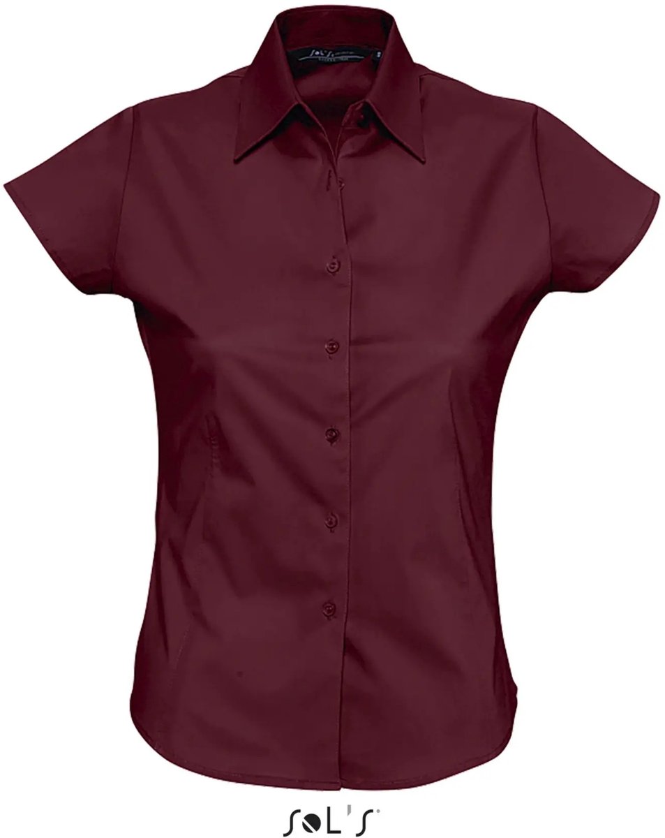 SOL'S Women´s Stretch-Blouse Excess Short Sleeve L630 - Medium Burgundy - S