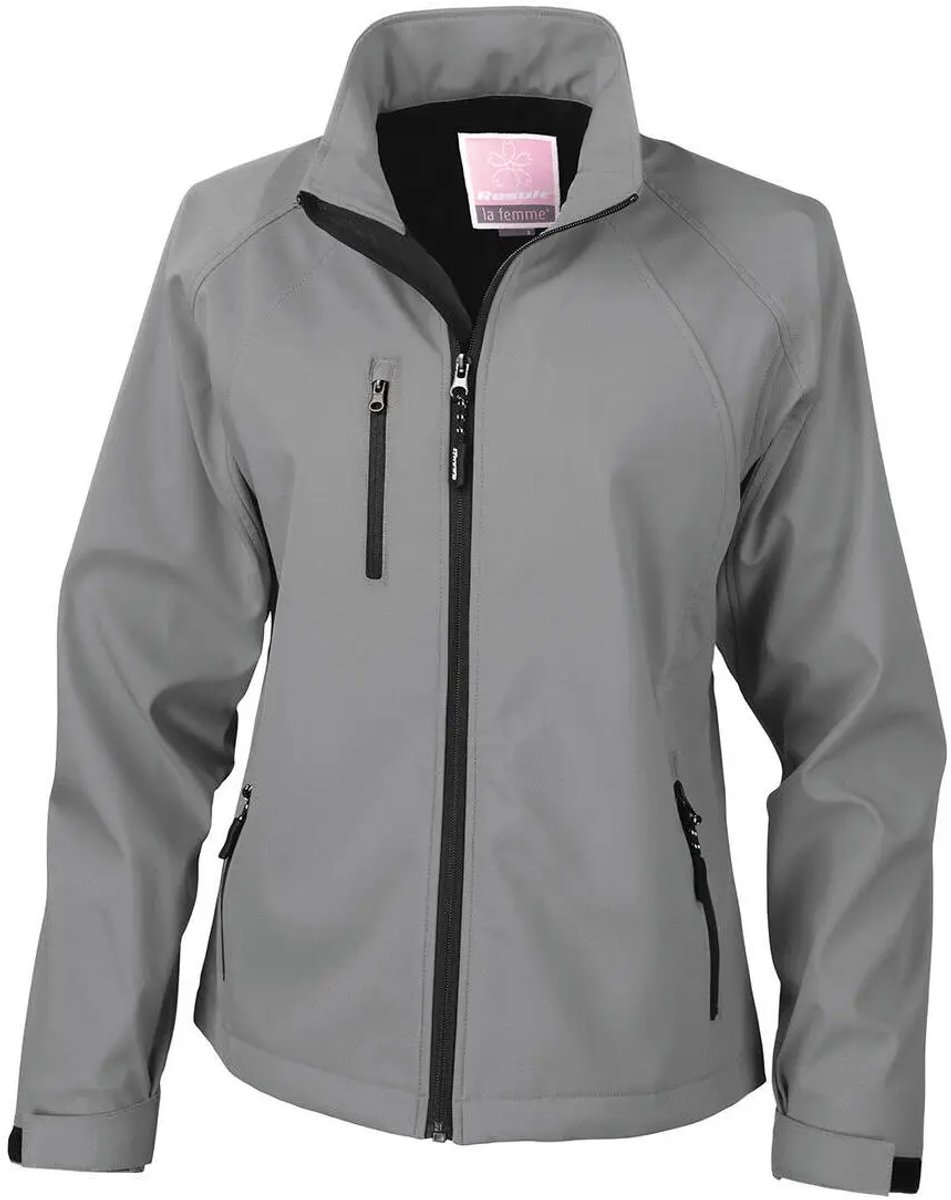 Result Women´s Base Layer Soft Shell Jacket RT128F - Silver Grey - S