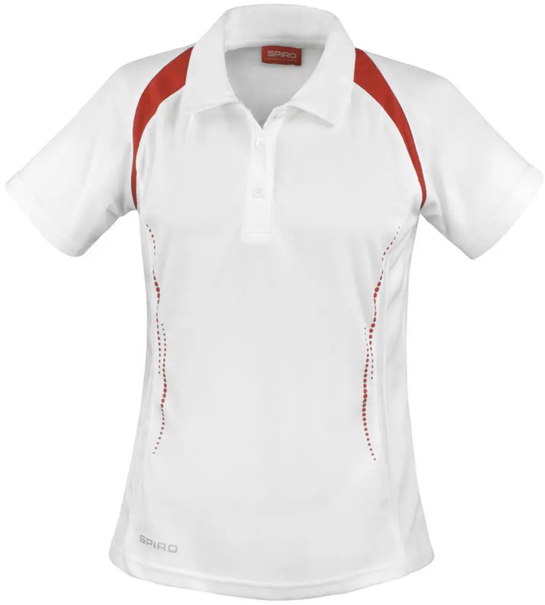 Ladies` Spiro Team Spirit Polo - White/Red - S