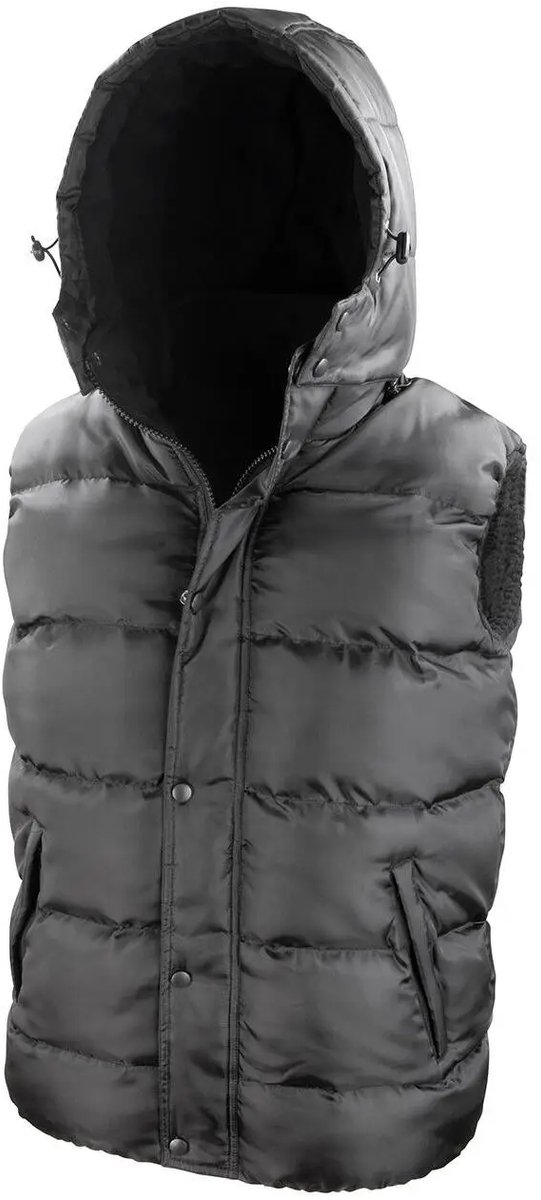 Result Nova Lux Hooded Gilet RT223 - Black - 3XL