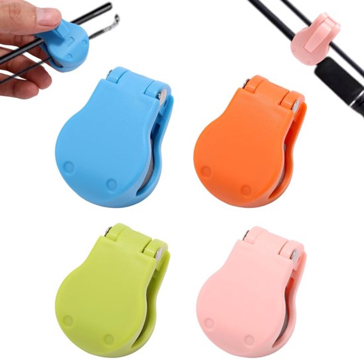 Hengelhouder Multifunctioneel - Draagbare Hengelsteunen - Plastic Visaccessoires - 4 Stuks - 4,5x3cm - Geschikt voor Diverse Hengelmaten - Hengelsteun