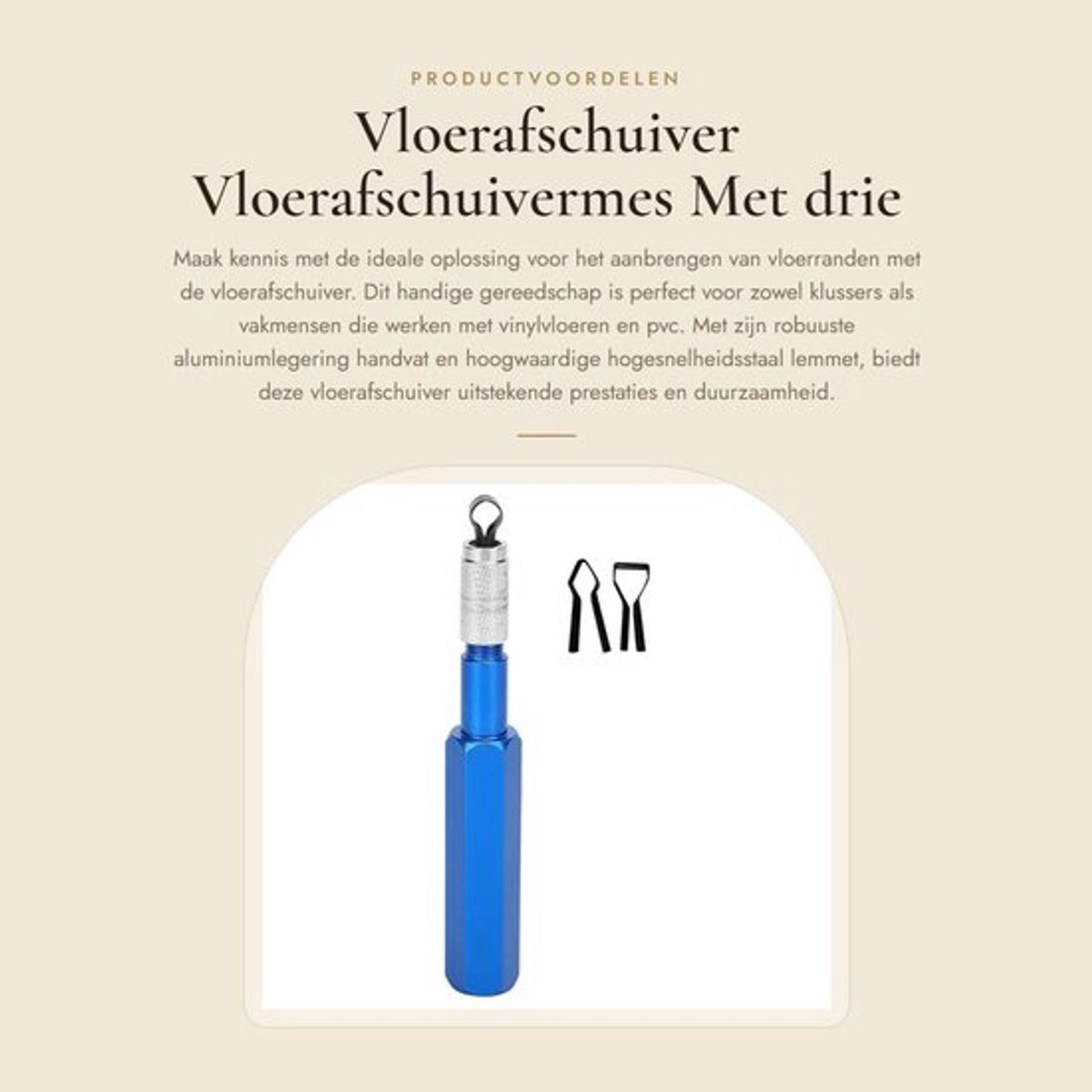 Vloerrandlasapparaat - Elektrode Leveler - Aluminiumlegering - Drie Messen - Hogesnelheidsstaal - Totale Lengte 130 mm - Vloerafschuiver