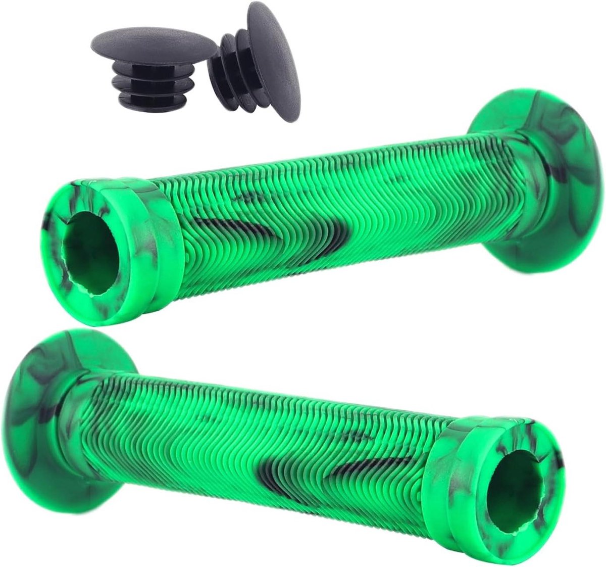 Fiets Handgrepen - Stuurgrepen Rubber - Comfortabel Fietsen - Antislip Textuur - 15 cm Lengte - Groen