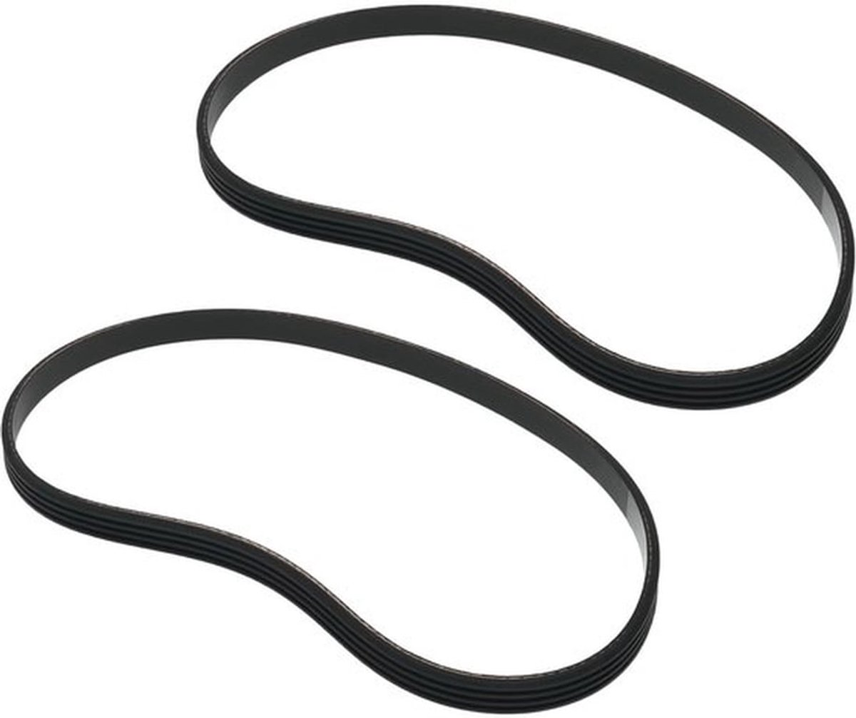 Motor V-riem 470 mm - 4-rib ontwerp - 2 stuks - Rubber - Geschikt voor loopbanden/luchtcompressoren - Verbeterde transmissie-efficiëntie - Aandrijfriem