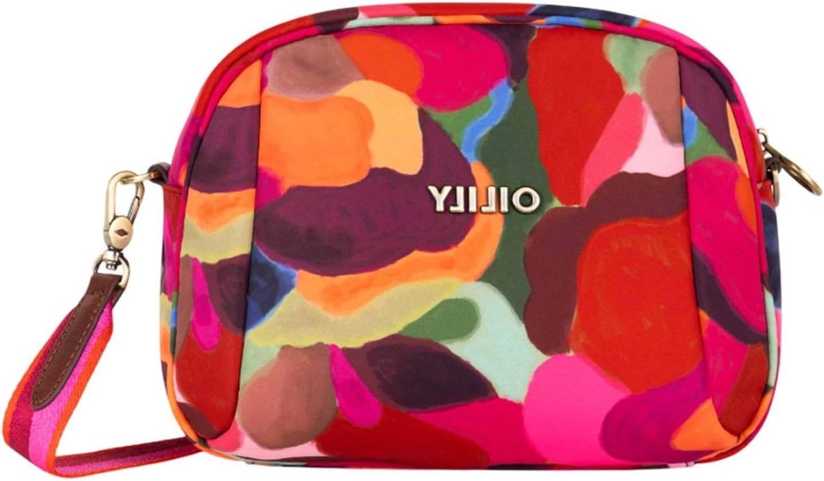 Schoudertas - Crossbody tas Damentas - Dagelijks gebruik - Artistiek patroon - 24 x 8 x 18 cm - Rood