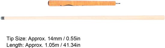 Korte Poolkeu - Biljartkeu Esdoorn - Precisie Spelen - Tweedelig Ontwerp - 105 cm - Natuurlijk Hout — afbeelding 5
