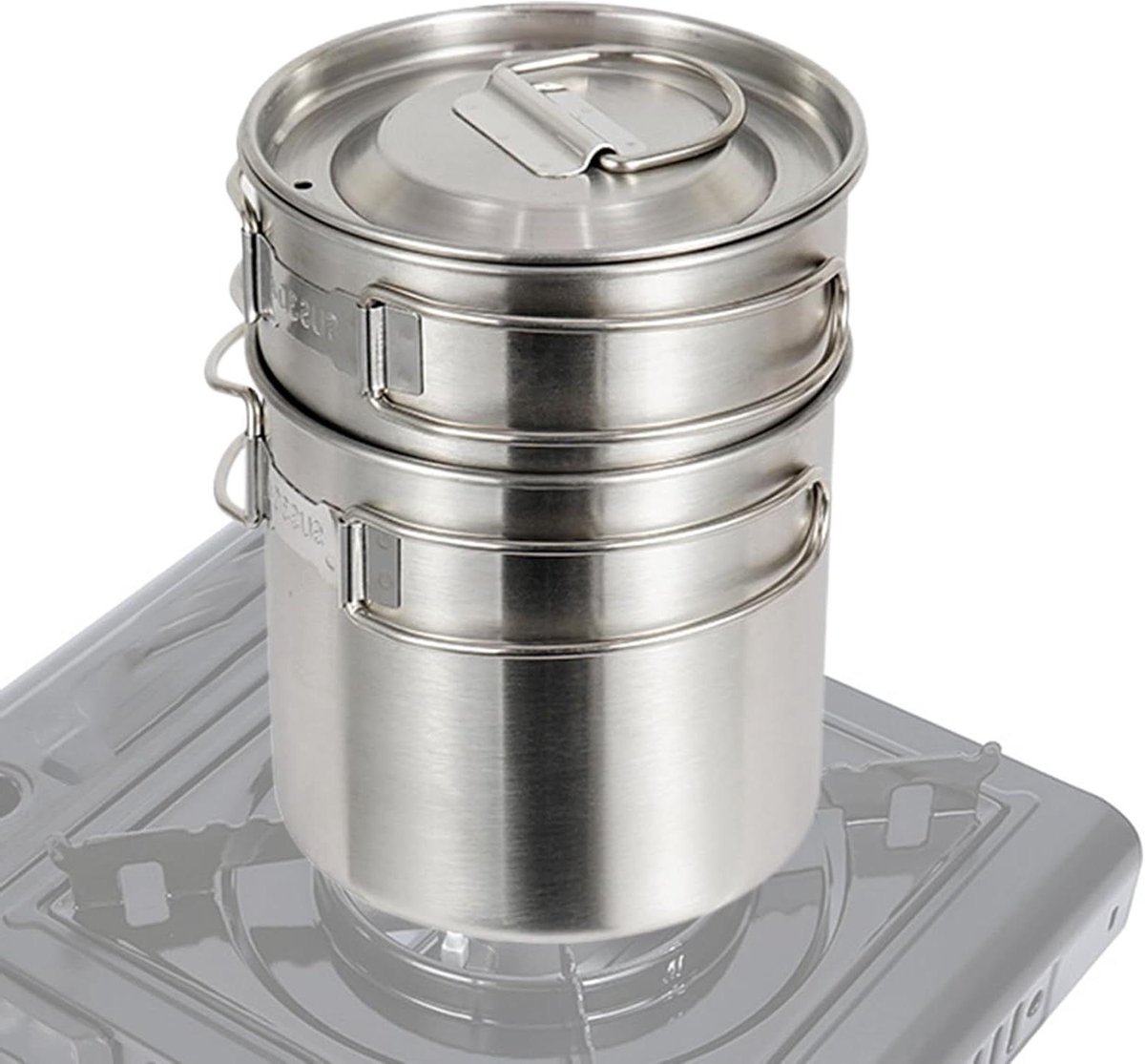 Camping Kookgerei Set - Outdoor Pan Set - Kamperen en Reizen - Geneste Dubbele Pan