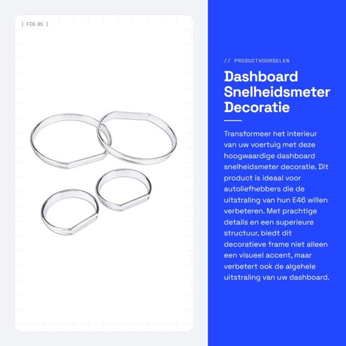 Wijzerplaat Decoratie - Dashboard Frame - Snelheidsmeter Trim - Hoge Kwaliteit - Kunststof - Professioneel Ontwerp