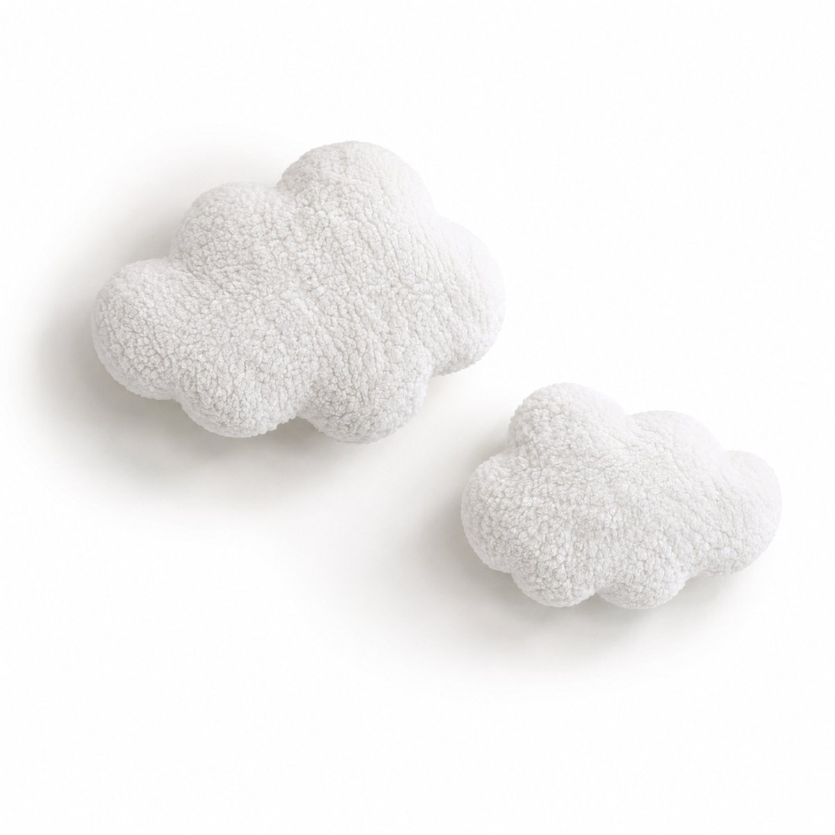 BukkitBow - Teddy Wolken Lampen - Handgemaakte Teddy Wolkenlamp - LED Nachtlamp Kinderkamer - Babykamer Verlichting - Dimbaar - Afstandsbediening - Wit