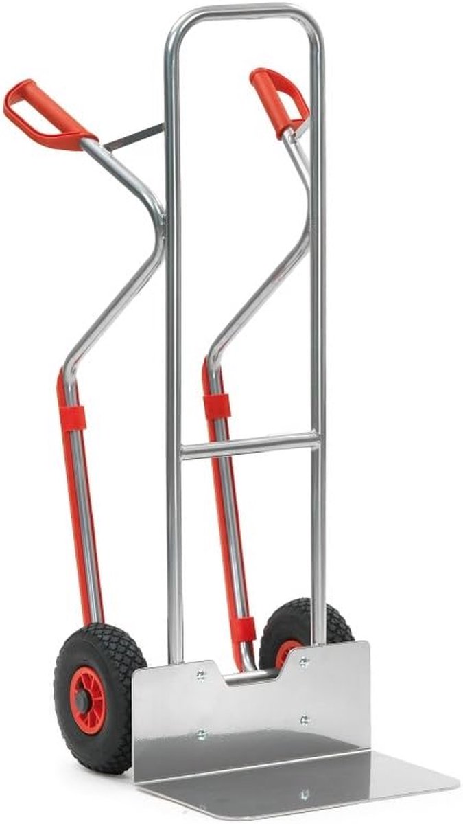 Steekwagen - Transportwagen Kruiwagen - Materiaal Verplaatsen - Met Wisselbare Schep - 590 mm x 1300 mm - Zilver