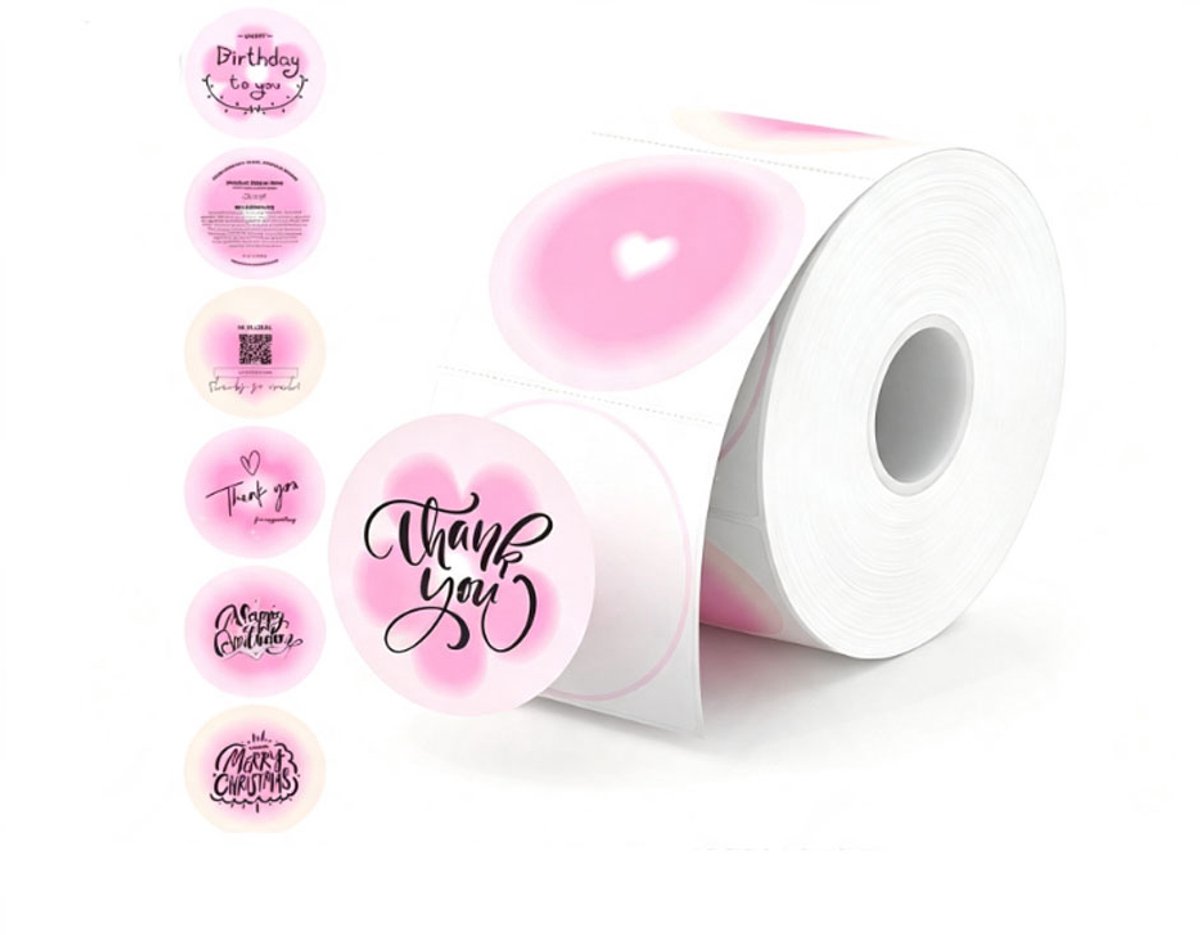 Etiketten jampotjes - Jam etiketten - jam etiketten zelfklevend - Sluitzegels - keuken labels - etiketten keuken - jametiketten - zelfklevend etiket - jam etiketten stickers - keukenlabels voorraadpotten - 140 berichten - 5cm - Roze