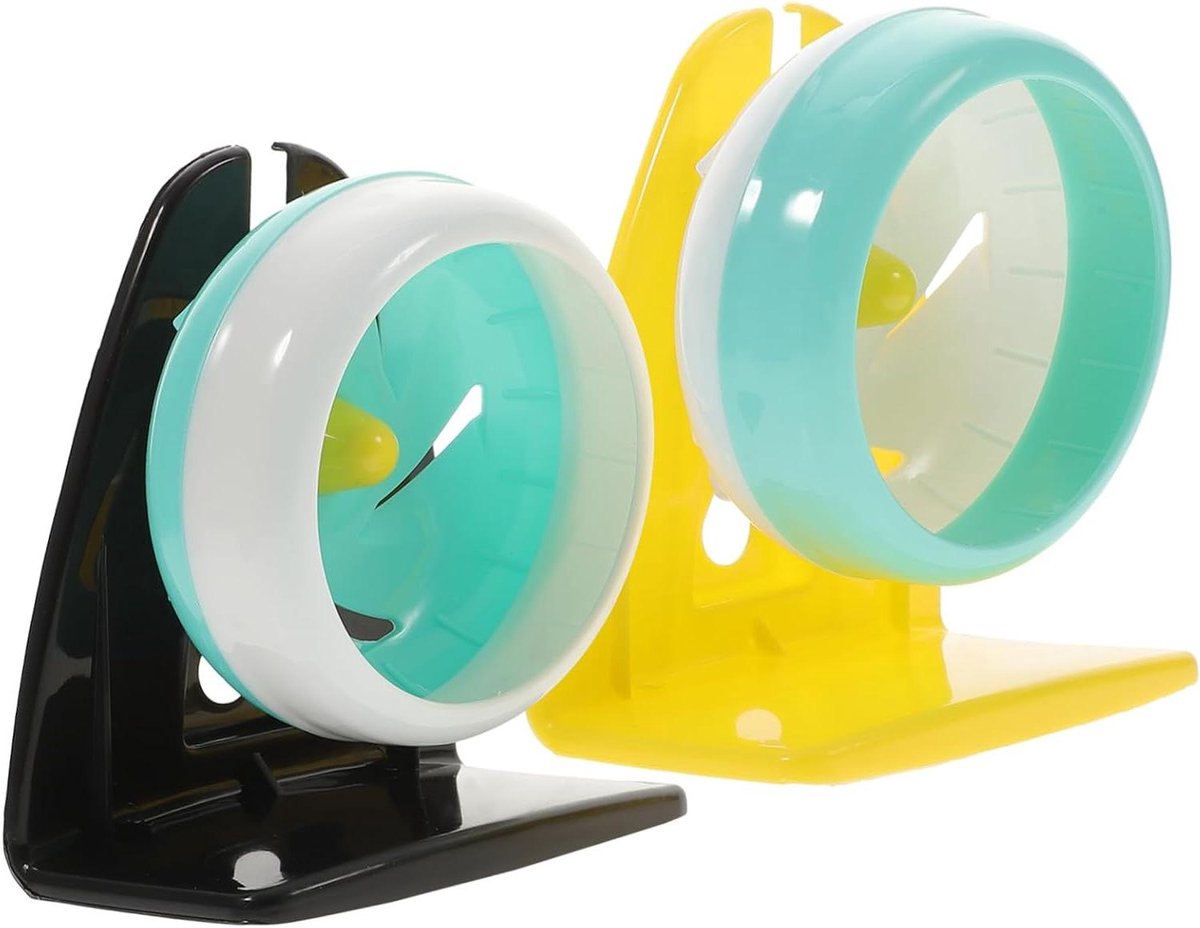 Hamster Loopwiel - Rondloopwiel Dieren - Huisdier Beweging - Gerationaliseerde Structuur - 11 cm - Hemelsblauw