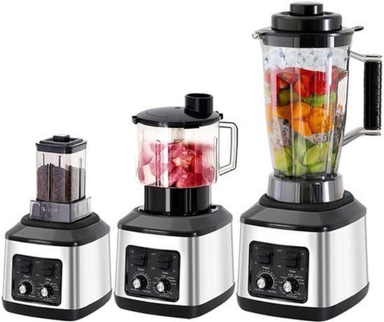 3-in-1 Elektrische Blender - Multifunctionele Mixer - Sapcentrifuge - Smoothiemaker - Keukenmachine - 9500W Krachtige Motor - 3L, 1,5L en 0,5L Containers — afbeelding 5