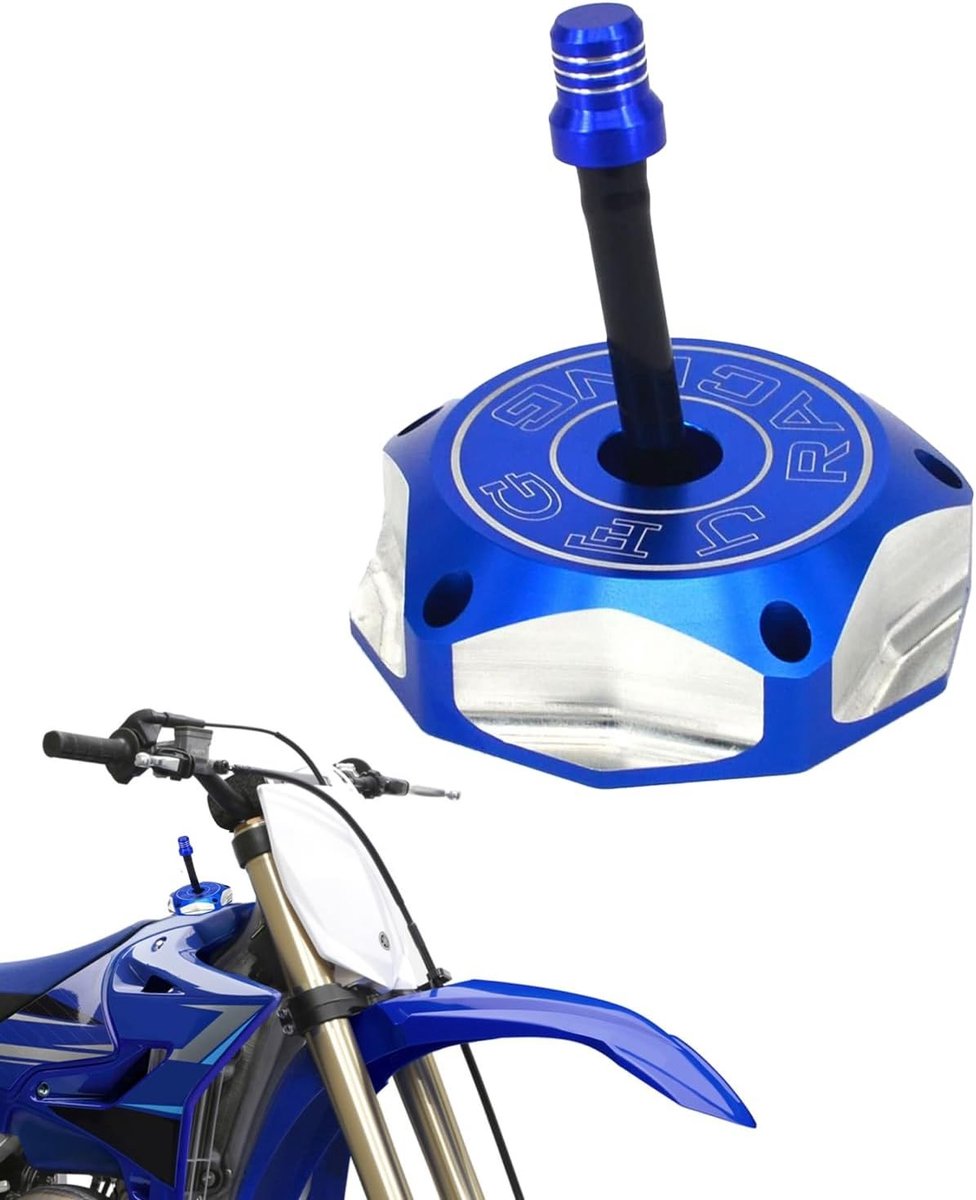 Brandstofdop voor Motorfiets - Tankdop, Slangventiel en Deksel voor YZ, KX en WR Modellen - Blauw, Duurzaam, Hoogwaardige Materialen