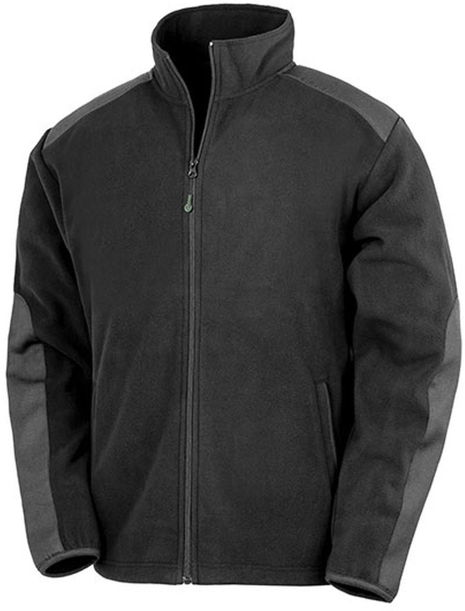 Result Recycled Heavy Duty Microfleece Jacket RT515 - Black - XS