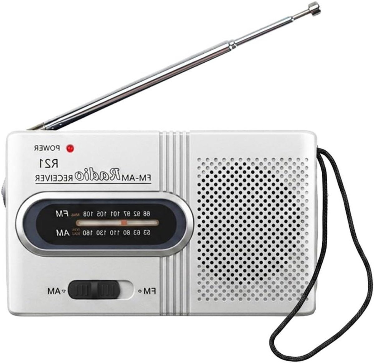 Draagbare Radio - Mini Transistor - Kamperen Wandelen - Uitstekende AM FM Ontvangst - 9.5 x 5.8 x 2 cm