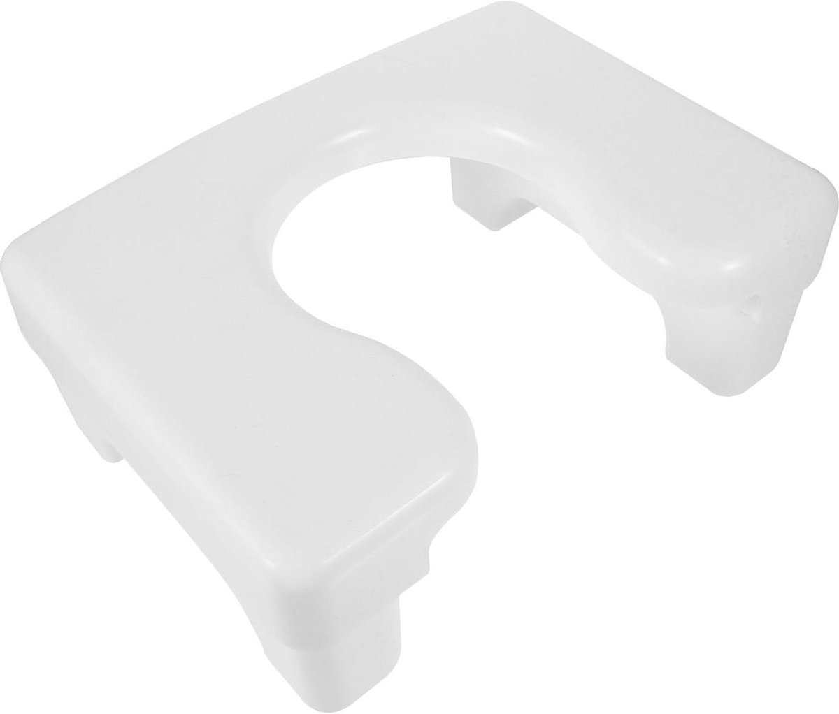 Toiletkrukje - Opstapje Badkamer - Comfortabel Toiletgebruik - Verhoogt Stabiliteit - 35 x 26.5 x 14 cm - Wit