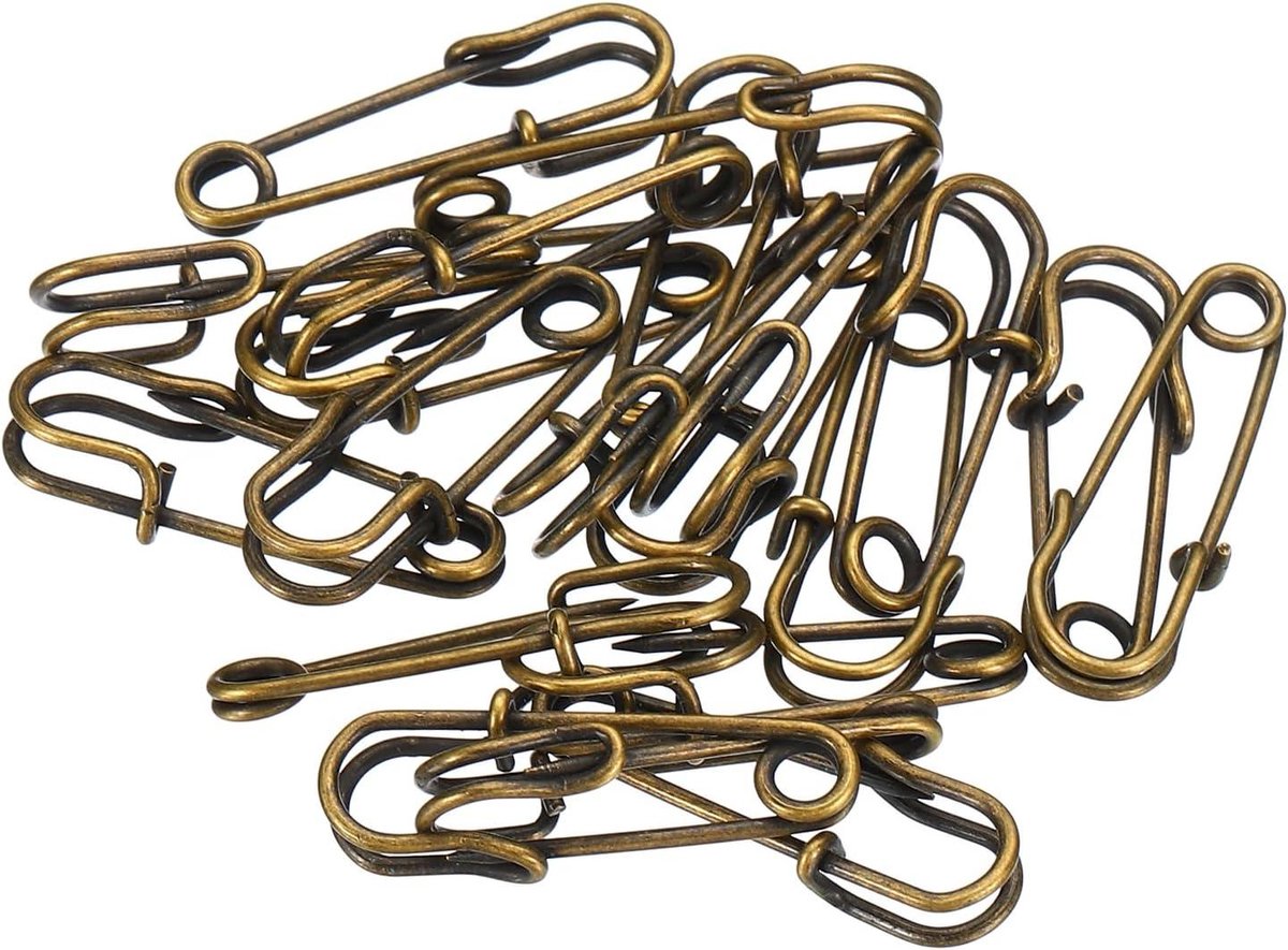Veiligheidsspelden - Naaispelden Knutsspelden - Kleding Repareren - Stevig Metalen Materiaal - 20 stuks 2.74 cm - Brons