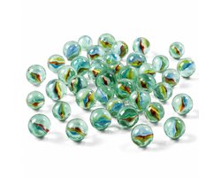 Free & Easy Speelgoed knikkers - Cat eyes - 1 kilo - knikkerset voor kinderen - glas - diverse formaten - ongeveer 100 stuks