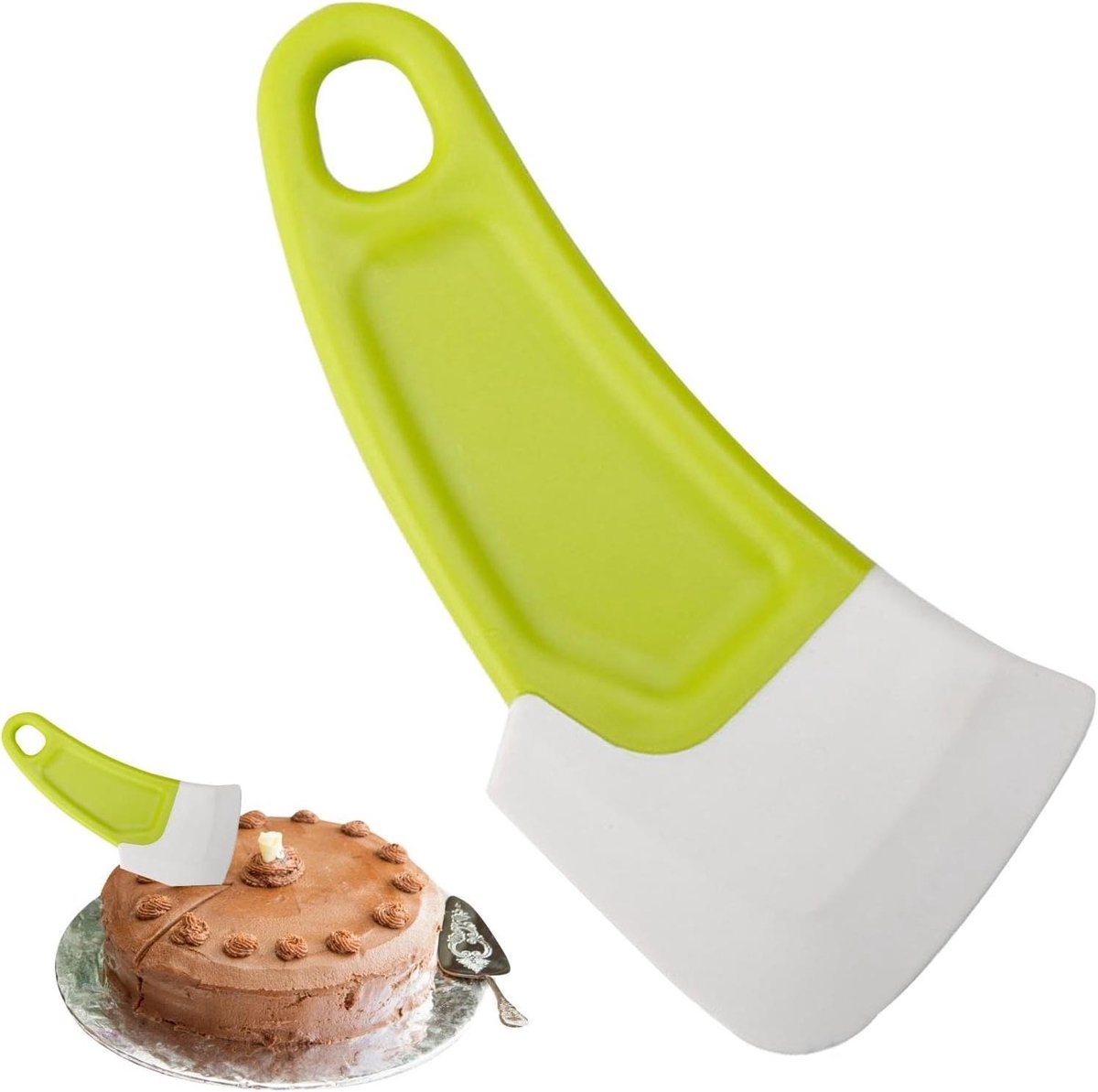 Keuken Schraper - Pannen Schraper - Krasvrij Schoonmaken - Hittebestendig Siliconen - 15 cm - groen