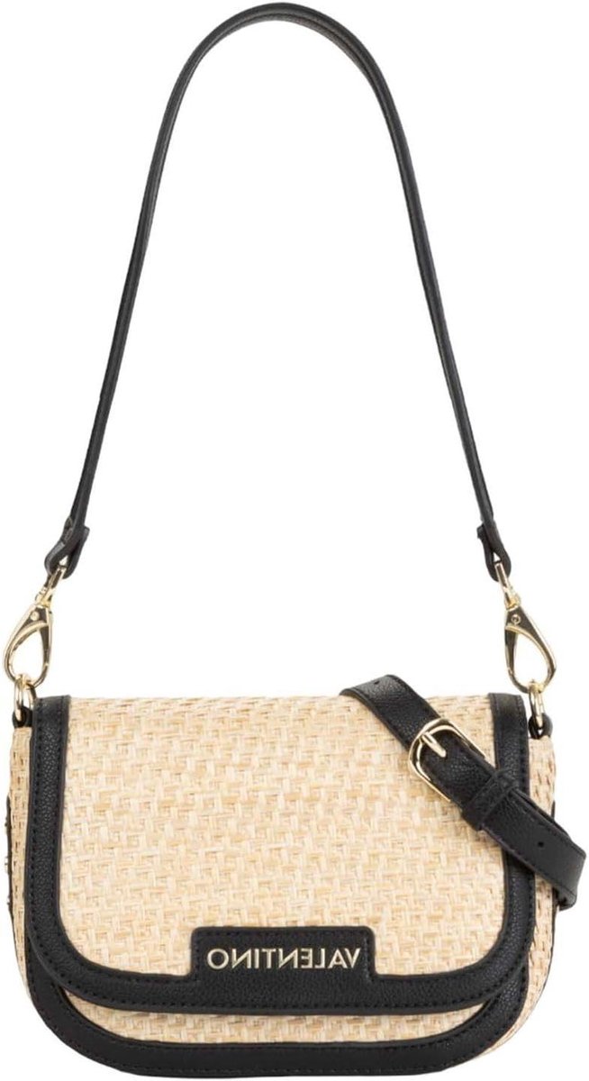 Schoudertas - Handtas Dames - Dagelijks Gebruik - Klassiek Design - 21.5 x 13.5 cm - Beige Zwart