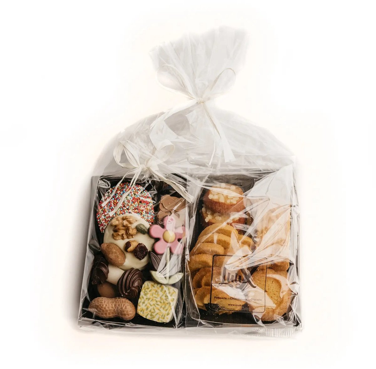 Chocolade pakket met koekjes en chocolade