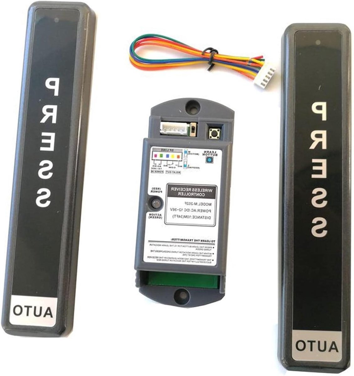 Automatische Deur Schakelaar - Draadloze Deuropener - Toegangscontrole - PU Geverniste Schaal - 1 Button Kit - Zilver