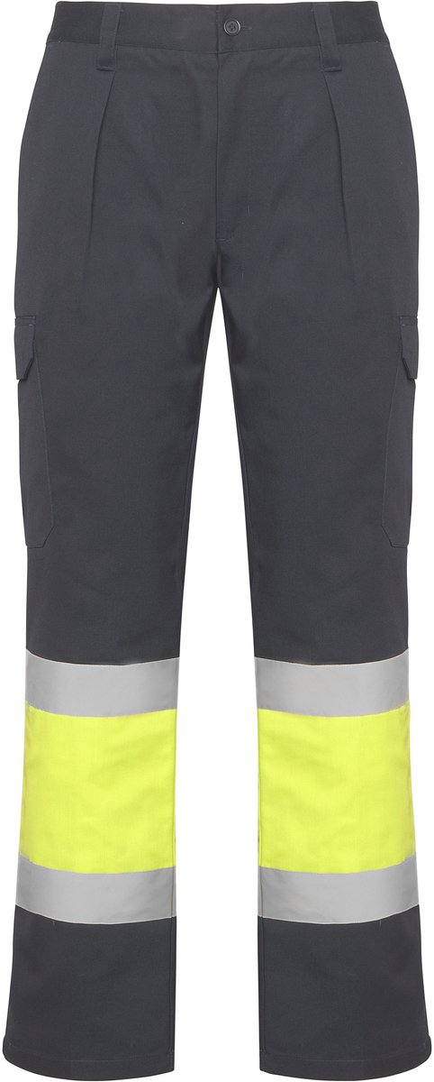 Roly Soan Trousers RY9301 - Lead 23/Fluor Yellow 221 - 44