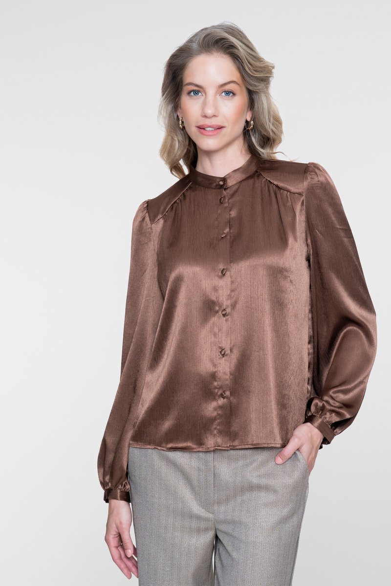 Geisha - 63615-14 - Blouse satin buttons