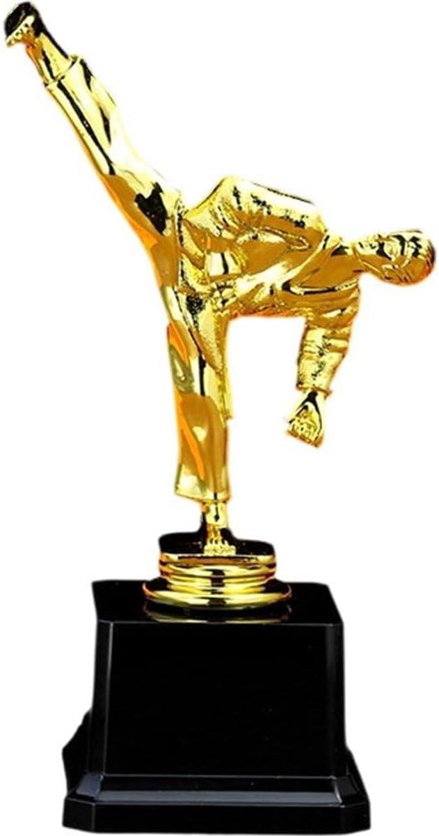 Sport Trofee Beker - Wedstrijdprijs Winnaar - Sportevenement Prijsuitreiking - Hoogwaardig Kunststof Materiaal - 7.5 x 7.5 x 19 cm