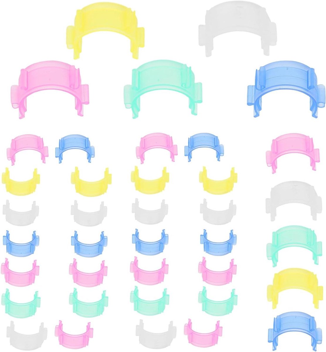 Naaispoelclips - Draadklemmen Borduurclips - Spoelen Organiseren - Onbreekbaar ABS Materiaal - 100 stuks - Willekeurige Kleuren