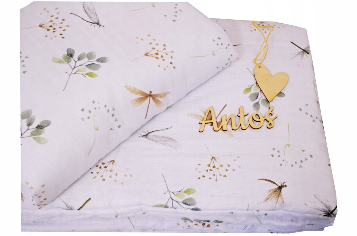Babybeddengoed mousseline 120x60/120x90 cm, 100% kathode
