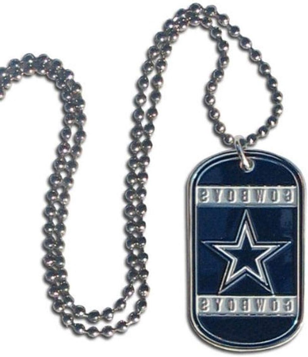 Honden Tag Ketting - Huisdier ID - Veiligheid Dieren - NFL Thema - 7.62 x 1.27 x 12.7 cm - Zilver