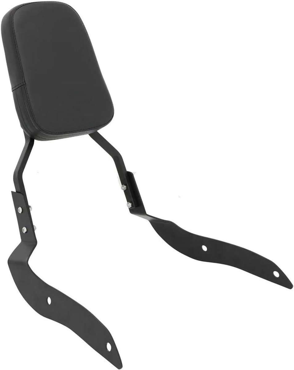 Motorfiets Passagierskussen - Rugleuning Motor - Comfortabele Ritten - Afneembare Rugleuning - N.v.t. - Zwart