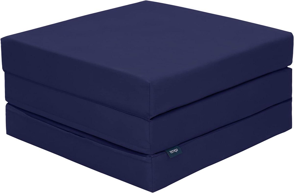 Opklapmatras - Z bed futon - Gast slapen - Waterafstotende polyester - 193 x 64.5 cm - Navy