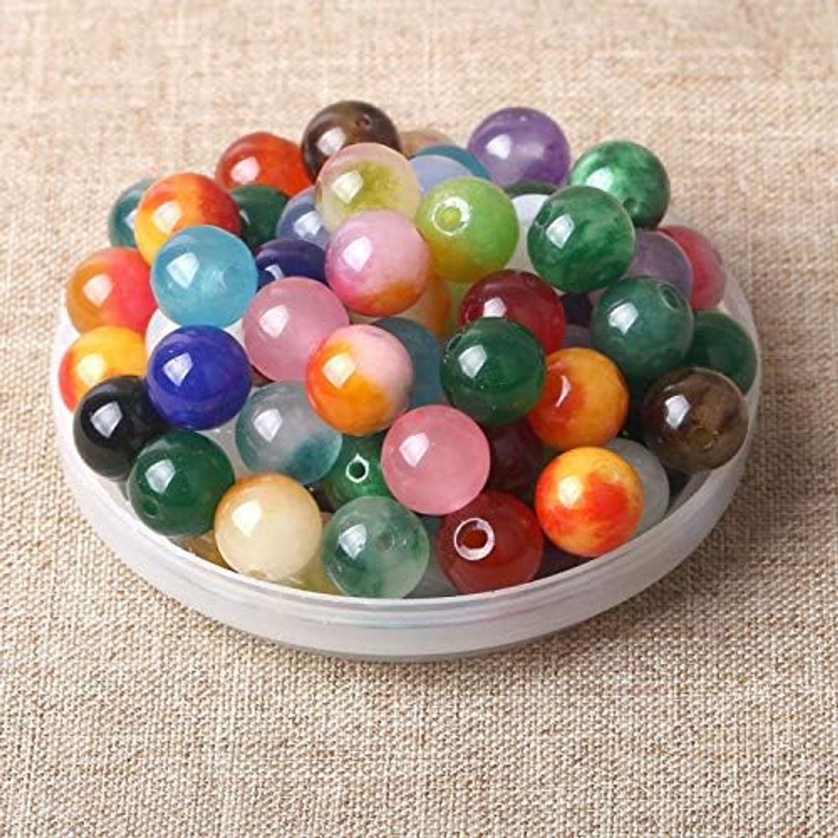 Kralen, rond, natuurlijke sierstenen, steenkralen, helende stenen, halfedelstenen kralen, knutselkralen, sierkralen, sierkralen, 8 mm, 100 stuks