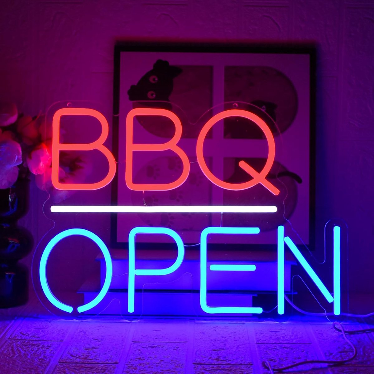 Open Neonbord Bar Neonlamp USB-aangedreven LED-neon met Schakelaar, Geschikt voor Gamekamer, Club, Feest, Nachtclub, Cadeau Muurdecoratie