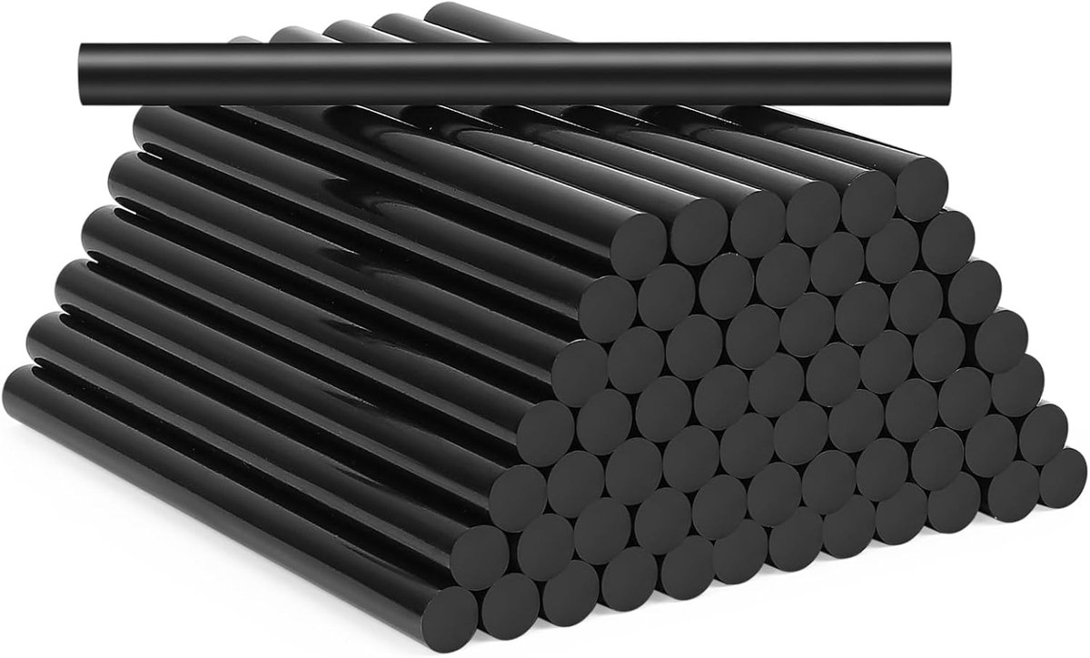 Smeltlijmsticks 11mm x 150mm, lijmsticks, smeltlijmstiften sneldrogend, zwarte smeltlijmsticks voor lijmpistolen smeltlijmsticks voor DIY en repareren, Ø11 x 150 mm