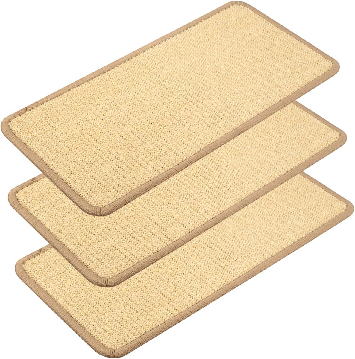 Krabmatten voor katten, 3 stuks, krabmatten voor katten, 25 x 50 cm, antislip natuurlijke sisal-kattenkrabmat, cCat vloerkrabmat voor konijnen en katten, krabmat, beschermt tapijten en banken