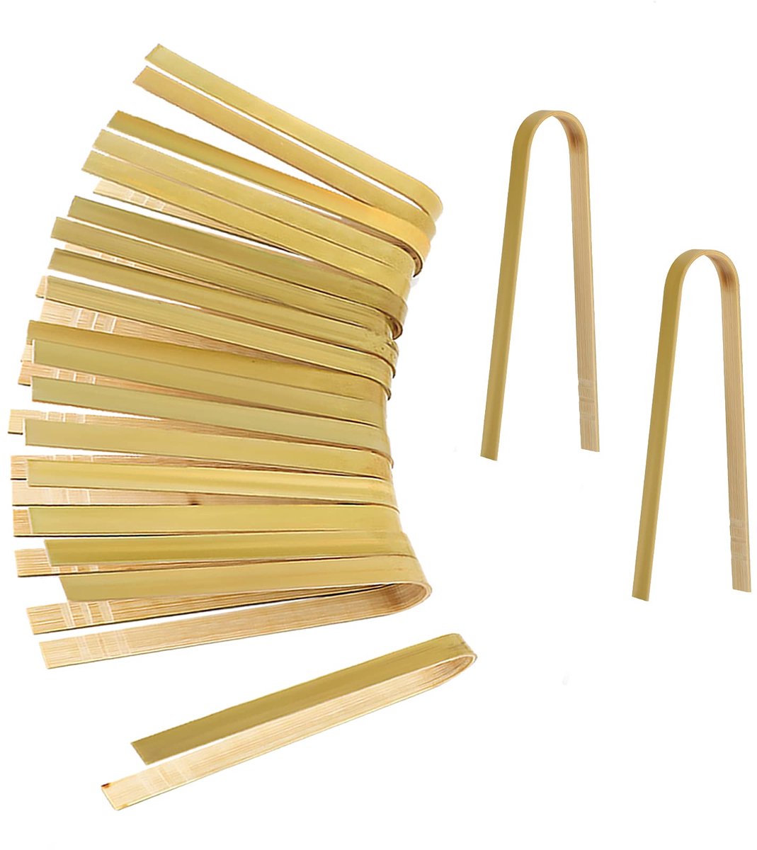 20st 15cm Houten Tang Wegwerp Kookgerei Houten Tang Koken Natuurlijke Toast Tang om te Koken Afhalen