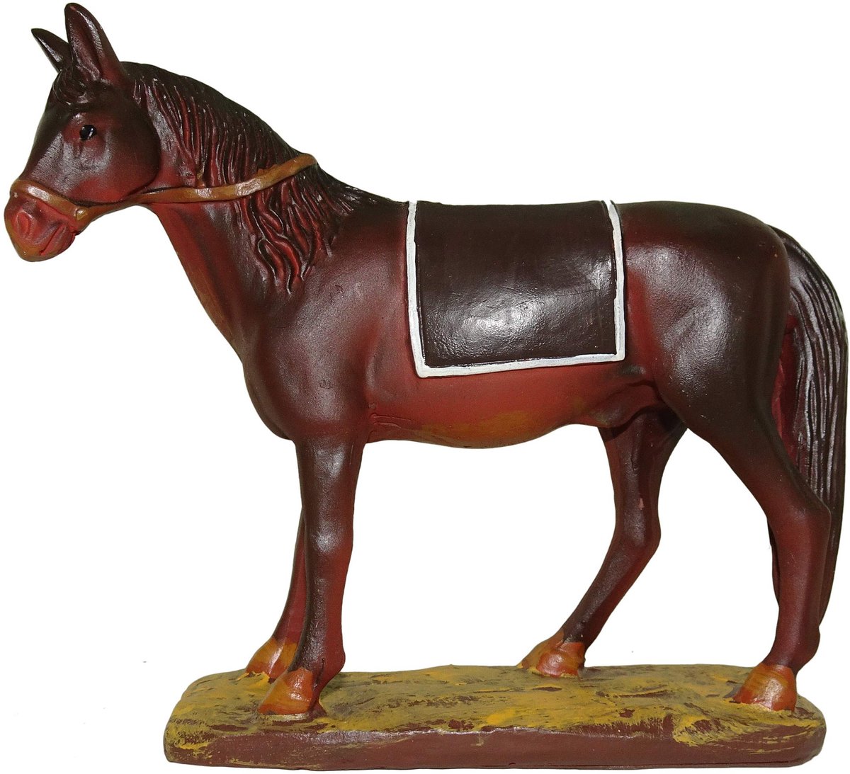 Kerststal Paard | Handgeschilderde Hars | 12 cm | Figuren Kerststal Nativiteit Set