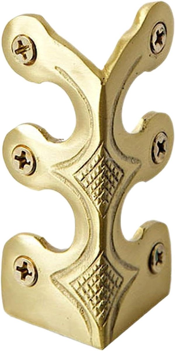 Plintbeschermer - Hoekbeschermer - Muren Beschermen - Massief Messing - 4.8 x 2.6 cm - Goud