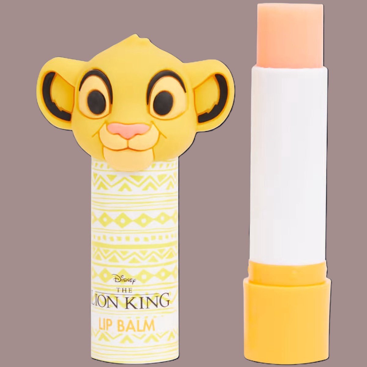 Disney lion king lipbalm - lippenbalsem leeuwenkoning - met simba hoofd - 3,5g - vegan -sinaasappel