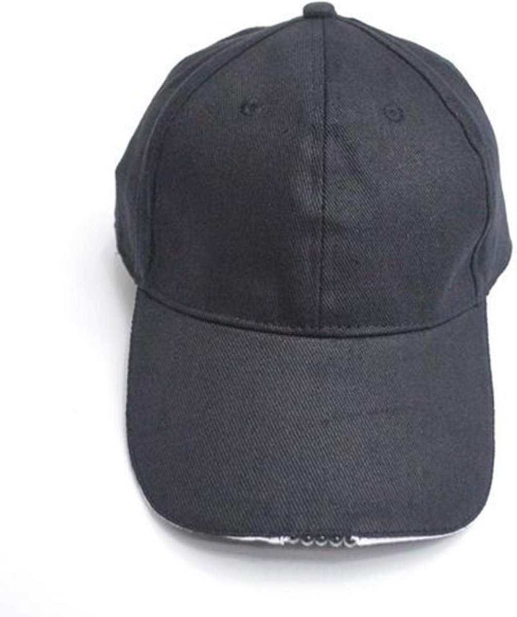 handsfree LED-honkbalpet met licht dat helder gloeit, sportpet, verstelbare ademende snapback-petten voor buiten, hardlopen, geschikt voor feest, festival, rave (zwart)