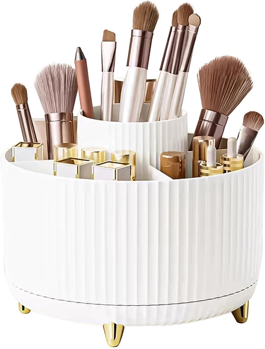 360 graden draaibare cosmetica-opbergdoos, multifunctionele cosmetica-opbergdoos, draaibare houder voor make-upborstels