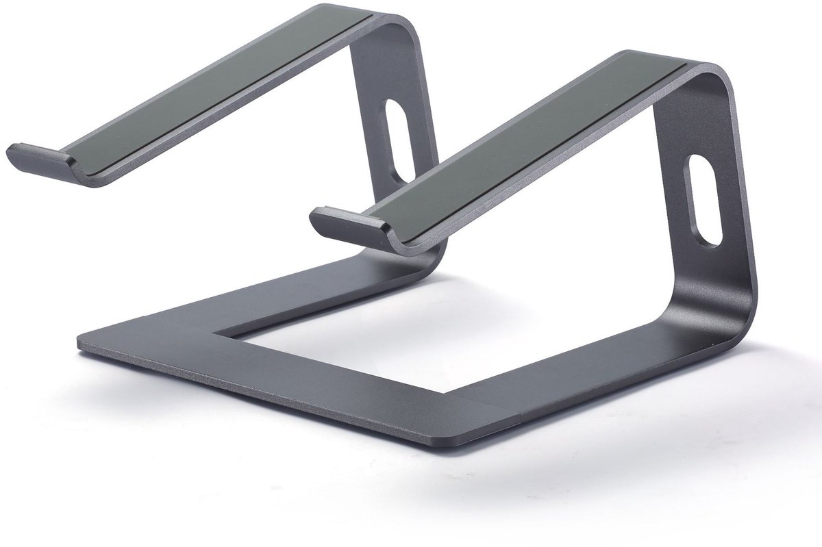 Bobypet Laptopstandaard - Ergonomische Aluminium Laptop Standaard - Afneembare Bureau Houder voor 10 tot 17 Inch Laptops - Grijs
