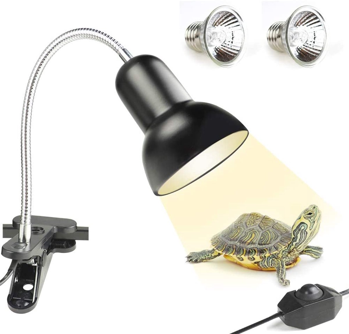 Schildpadwarmtelamp, Aquarium Warmtelamp, 360° Draaibaar Voor Reptielen