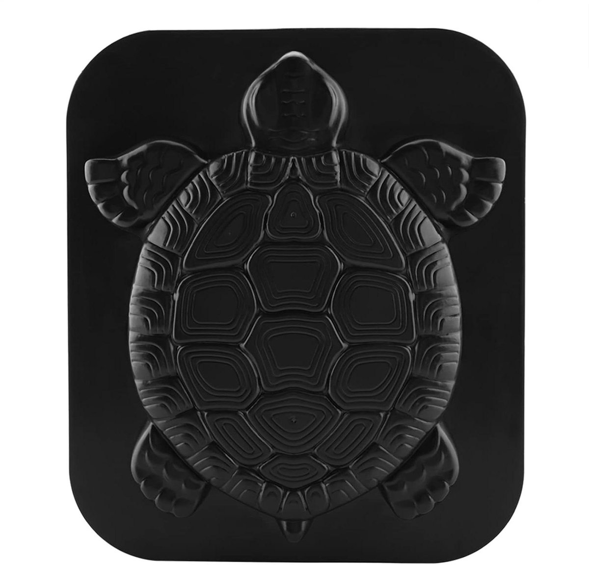 Betonmal Schildpad - Tuinpadmal Stapsteen - Tuinpaden Maken - Herbruikbaar ABS Materiaal - 445 x 385 cm - Zwart