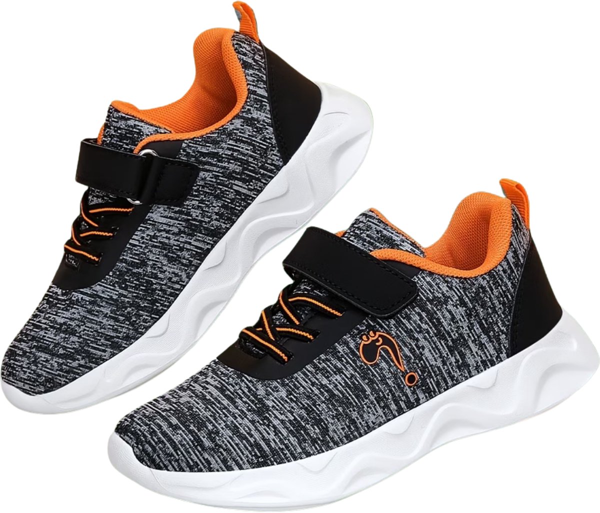 Currero Schoenen Meisjes Sneakers Comfortabel Wandelschoenen Casual Kinder Schoenen 33.5 Oranje