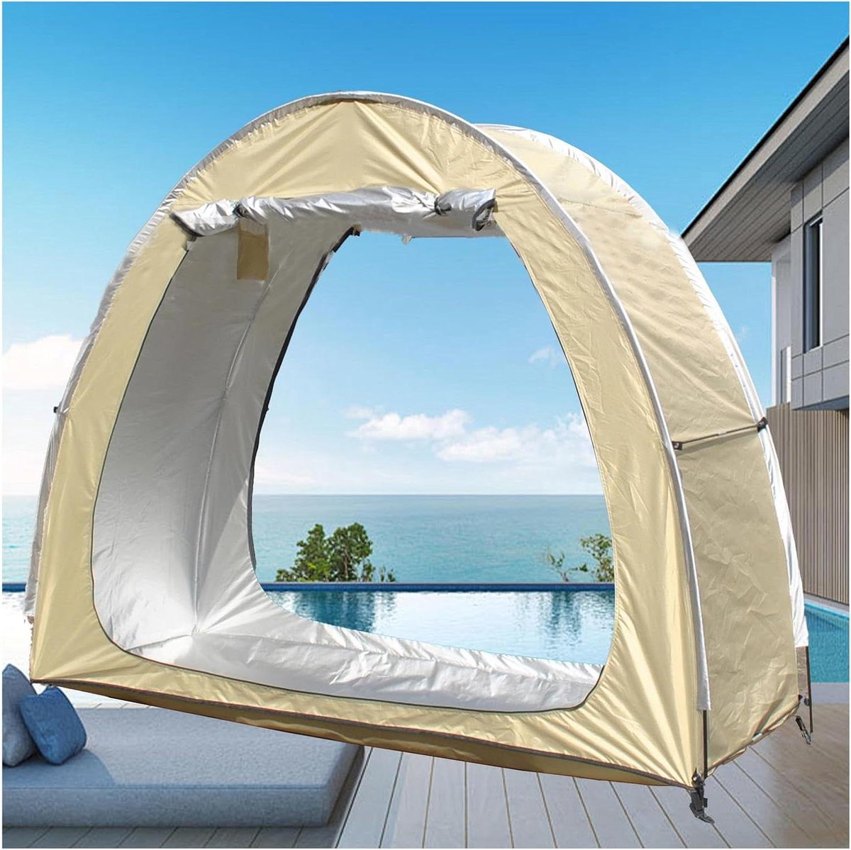 Fietstent Set - Opbergtent Schuur - Outdoor Opslag - Modulair Ontwerp - 200cm Breed - Groen
